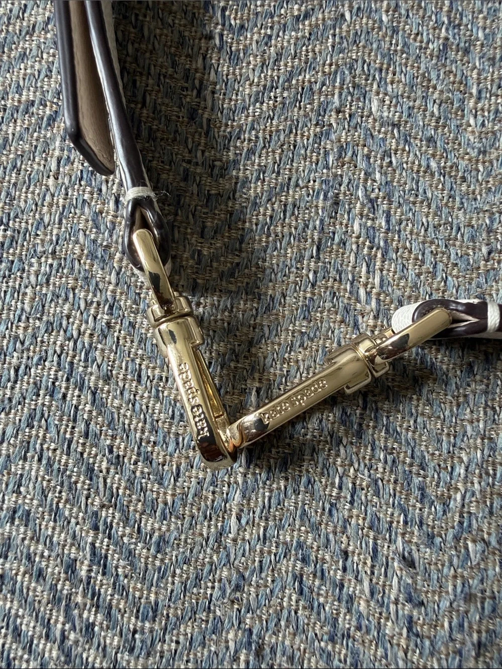 Kate Spade White Leather Removable/Adjustable Replacement Strap.